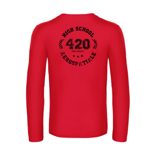 very high school - t shirt- manches- longues- original- humour- Red impression Dos