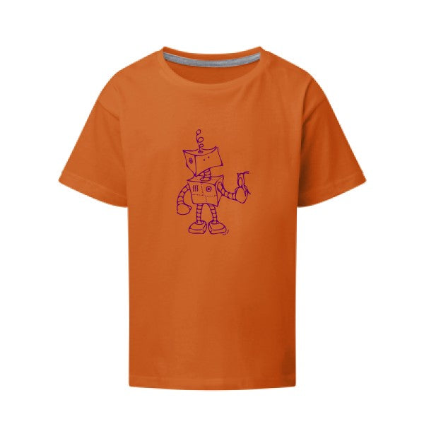 Robot & Bird Flex Violet SG - Kids T-shirt enfant Orange Taille 152 (11-12/2XL)