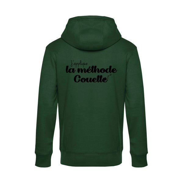 La-methode-Couette sweat shirt original Bottle Green flex Noir impression Dos