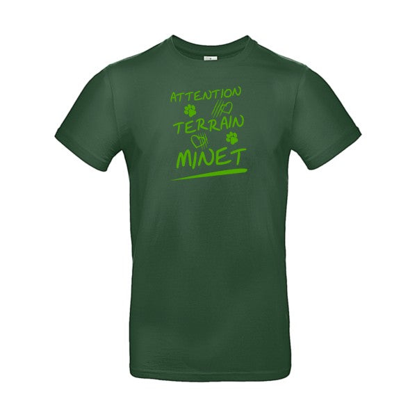 Attention Terrain Minet Flex Vert pomme |E190 T-shirt|Bottle Green||2XL