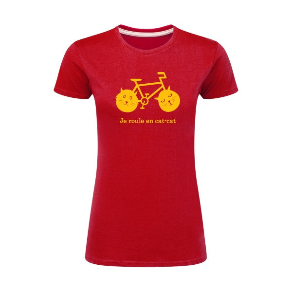 cat-cat bike | jaune Or |T shirt original femme|SG