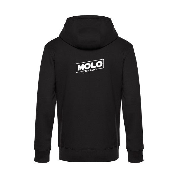Molo-c-est-lundi sweat shirt original Black flex Blanc impression Dos