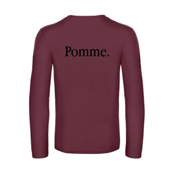 pub subliminale - t shirt- manches- longues- original- humour- Burgundy impression Dos