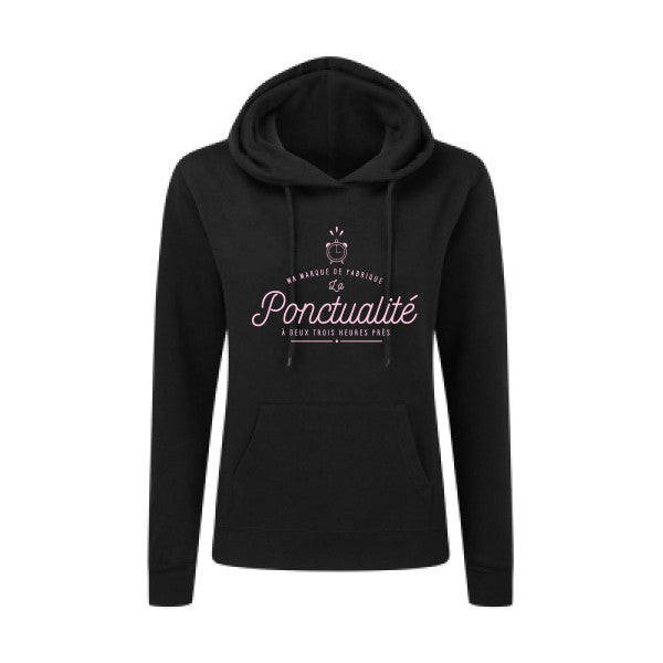 La Ponctualité Rose |Sweat original à capuche Femme