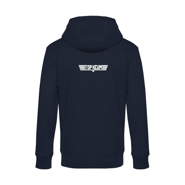TOP-KEUM sweat shirt original Navy Blue flex Blanc impression Dos