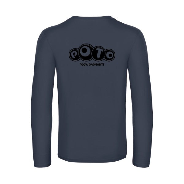 poto - t shirt- manches- longues- original- humour- Navy impression Dos