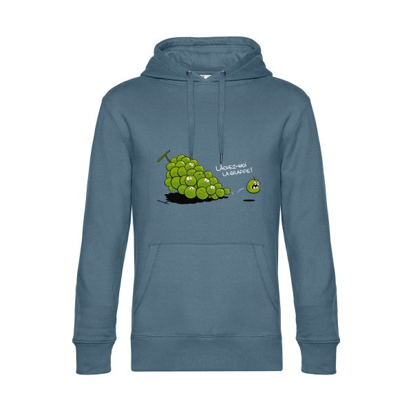 Lachez-moi-la-grappe- Sweat à capuche original nordic blue - RueDuTeeshirt