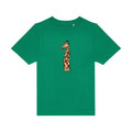 t-shirt humour enfant -1-tete-2-noeuds- couleur  Kelly green