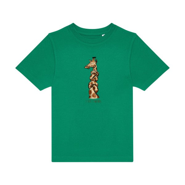 t-shirt humour enfant -1-tete-2-noeuds- couleur  Kelly green