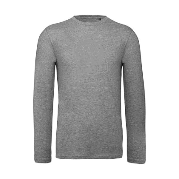 Toujours la pêche ! Gris |T shirt bio homme rigolo manches longues