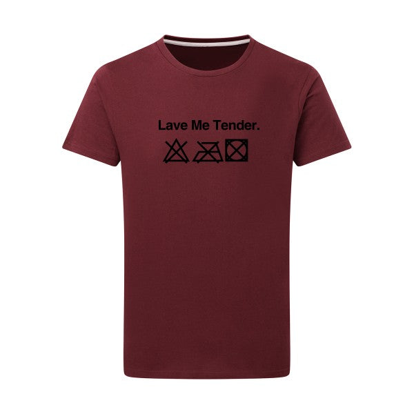 Lave Me True noir -Flex noir sur T-shirt SG  Burgundy  2XL