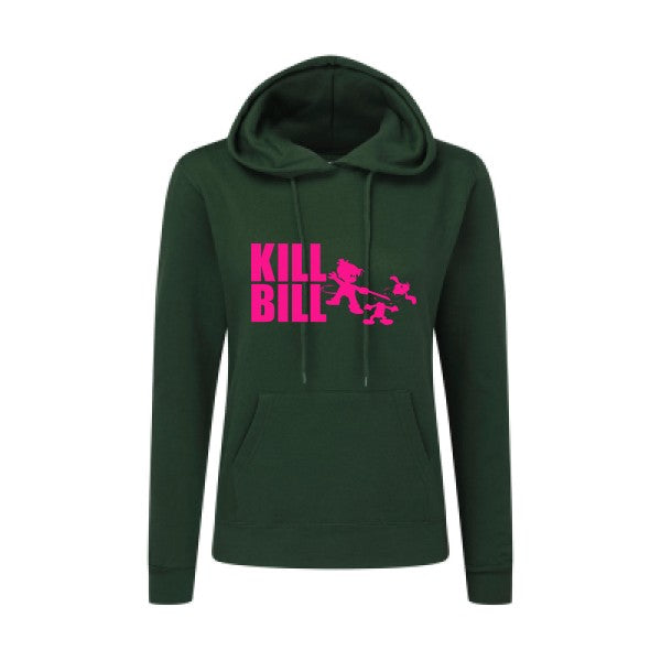 kill bill Rose Fluo |Sweat original à capuche Femme