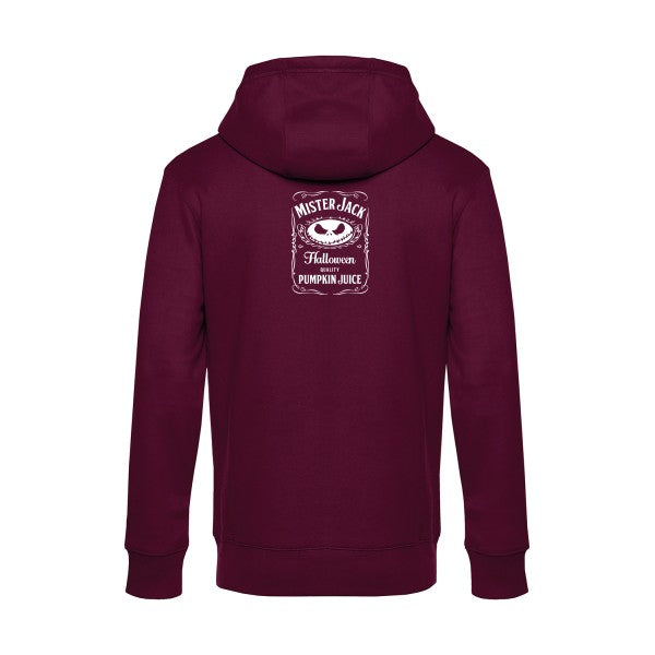 MisterJack sweat shirt original Burgundy flex Blanc impression Dos