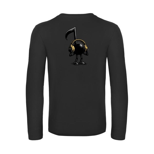 la-musique-dans-la-peau-t-shirt-manches-longues-original-humour -Black