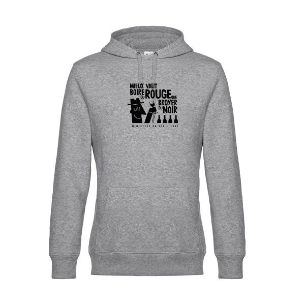Mieux-vaut sweat shirt original Heather Grey flex Noir impression Face