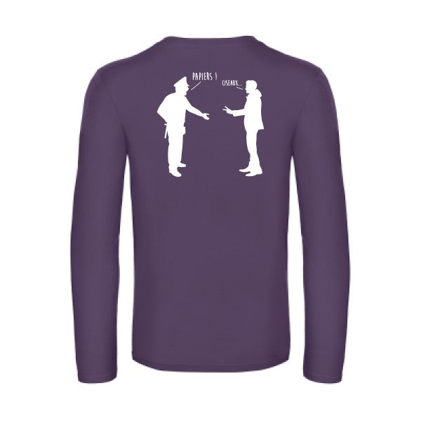 chifoumi - t shirt- manches- longues- original- humour- Urban Purple impression Dos