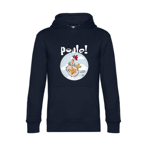 Poule-- Sweat à capuche original Navy Blue - RueDuTeeshirt