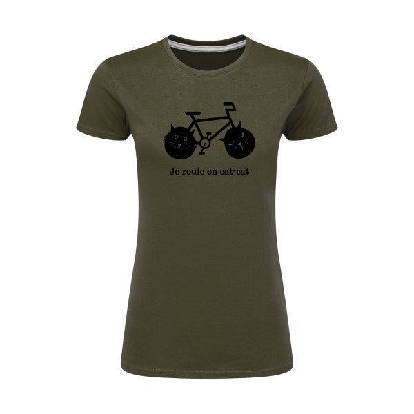 cat-cat bike | Noir |T shirt original femme|SG