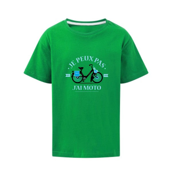 Je peux pas j'ai moto SG - Kids T-shirt enfant Kelly Green Taille 140 (9-10/XL)