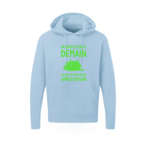 Ne remets pas à demain Vert fluo SG - Hooded Sweatshirt Sweat capuche