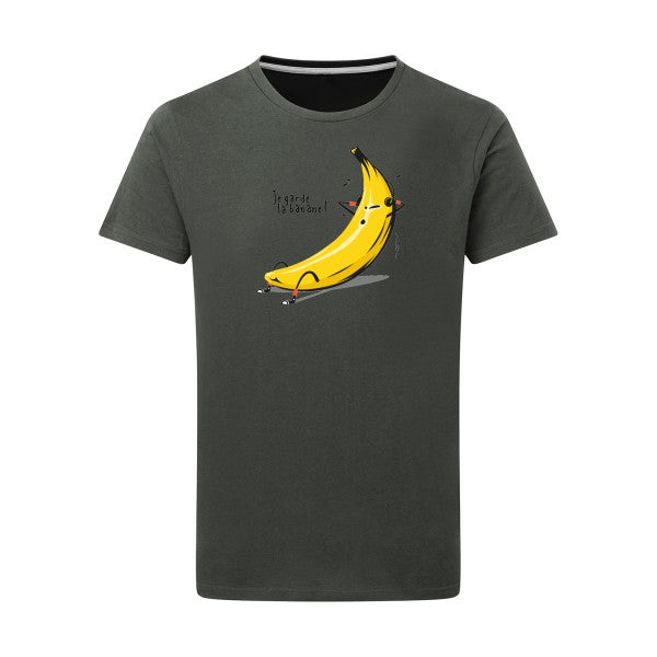 T-shirt homme Je garde la banane - T-shirt rigolo avec un message fruité Charcoal 5XL