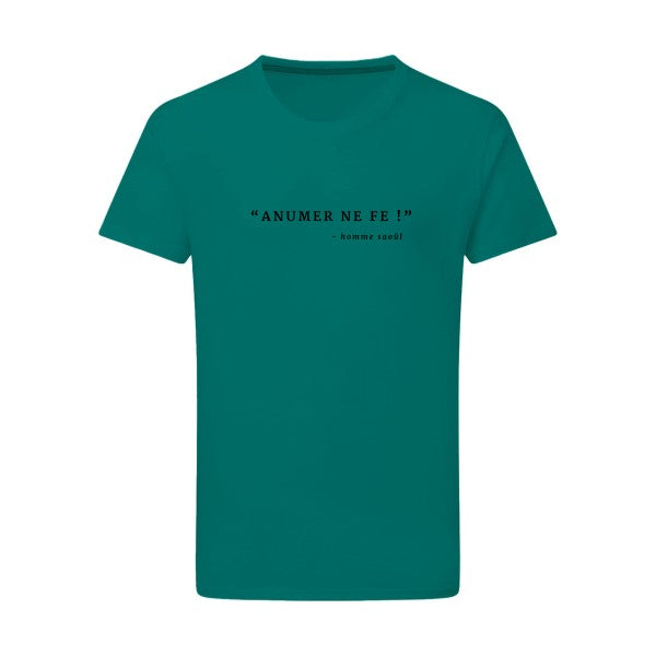 ANUMER NE FE! noir -Flex noir sur T-shirt SG  Emerald Green  2XL