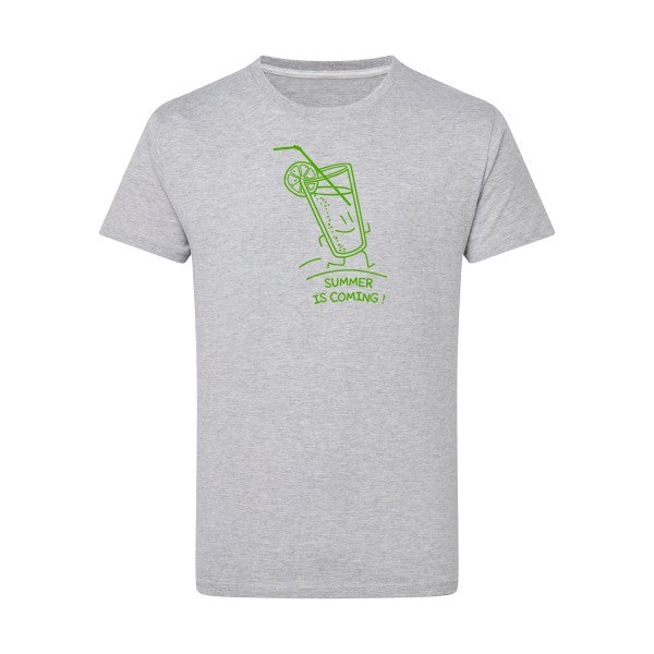 Summer is coming ! vert pomme -Flex vert pomme sur T-shirt SG  Light Oxford  5XL