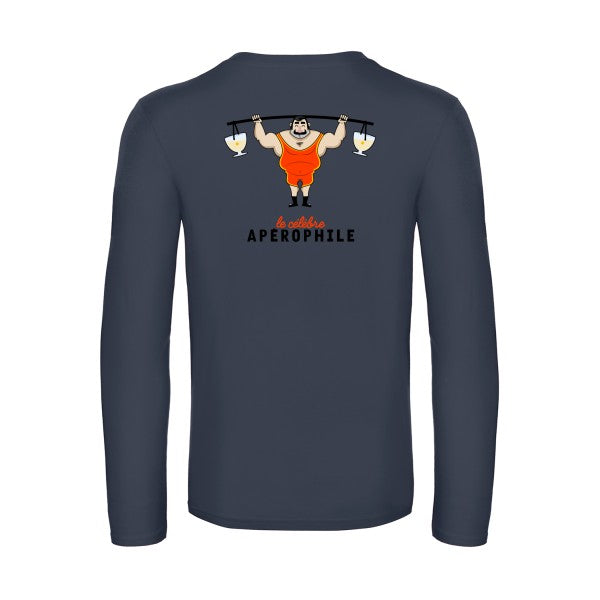aperophile-t-shirt-manches-longues-original-humour -Navy