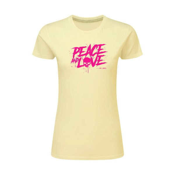 Peace or no peace  |Rose Fluo |T shirt original femme|SG