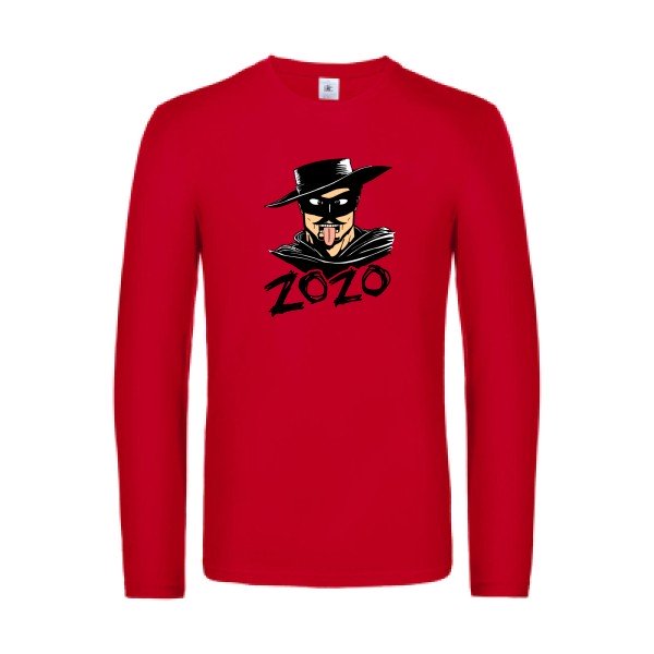 zozo-!-t-shirt-manches-longues-original-humour -Red