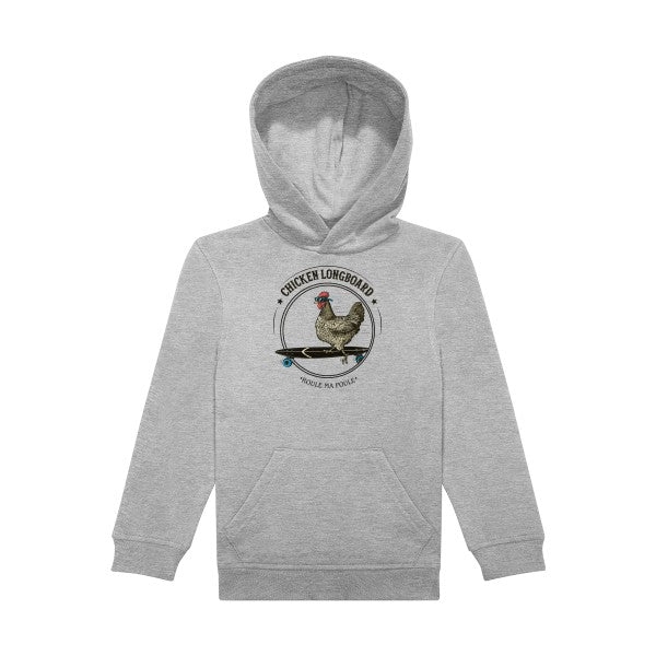 sweat capuche enfant Sports Grey Chicken-Longboard