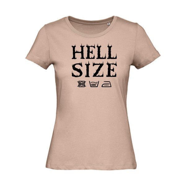 T shirt humour bio femme   femme bio|HELL SIZE ! Noir 