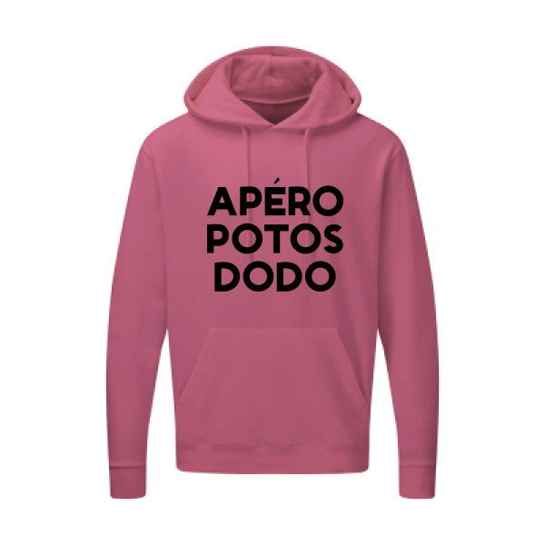 Apéro Potos Dodo  |Sweat  capuche humoristique noir 