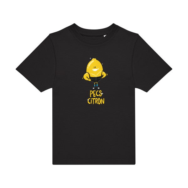 t-shirt humour enfant -Pecs-Citron- couleur  Black