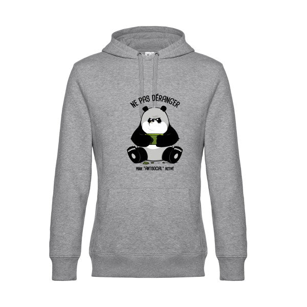 Ne-pas-deranger- Sweat à capuche original Heather Grey - RueDuTeeshirt