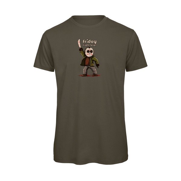 T-shirt humour original friday night fever T Shirt couleur Khaki Green