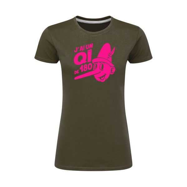 Quotient intellectuel Rose Fluo |T shirt original femme|SG