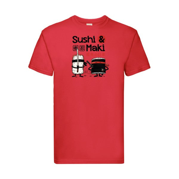 Sushi et Maki Fruit of the loom 205 g/m² T-shirt/ Red