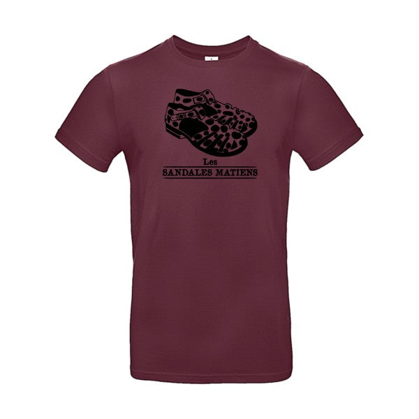 Les sandales matiens |E190 T-shirt|Burgundy||2XL