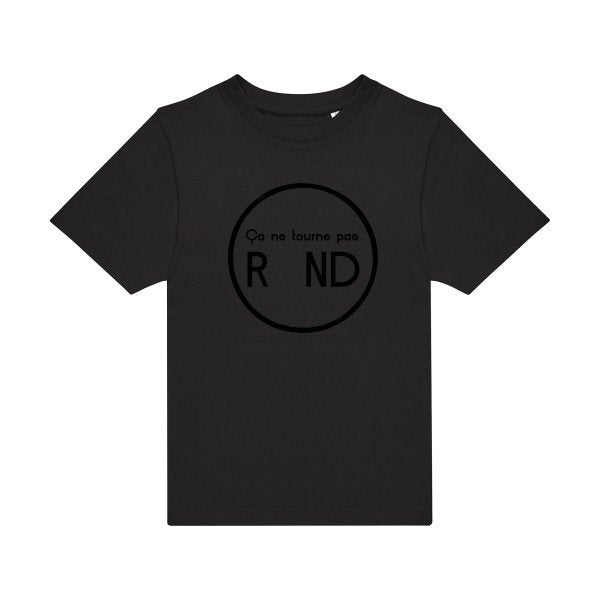 T-shirt original enfant ca-ne-tourne-pas-rond- couleur Black flex Noir