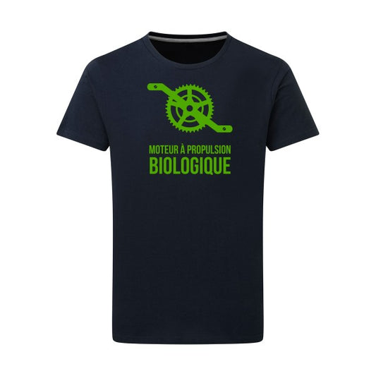 Cyclisme & écologie vert pomme -Flex vert pomme sur T-shirt SG  Navy  5XL