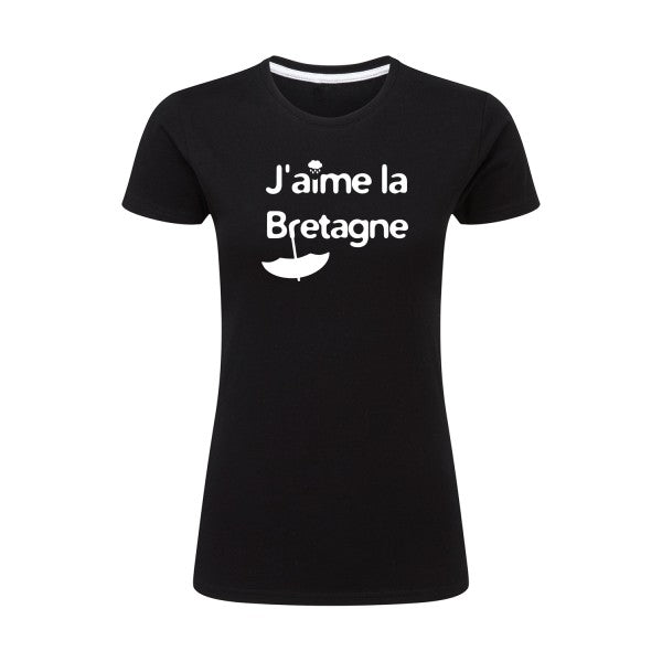 J'aime la Bretagne |Blanc |T shirt original femme|SG