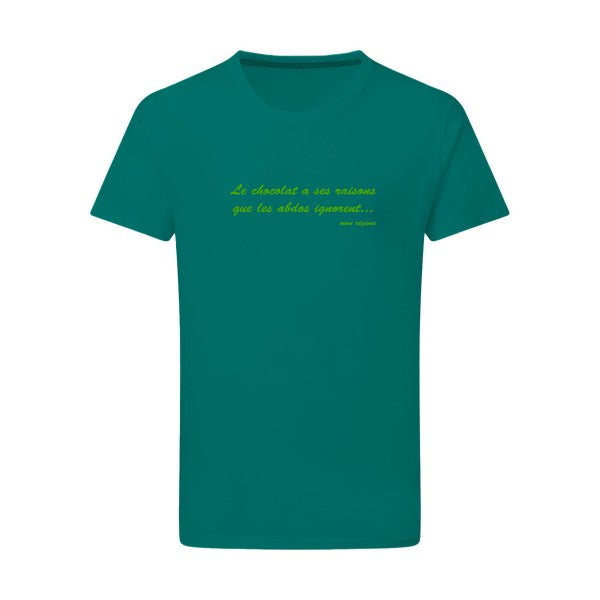 Le chocolat a ses raisons vert pomme -Flex vert pomme sur T-shirt SG  Emerald Green  2XL