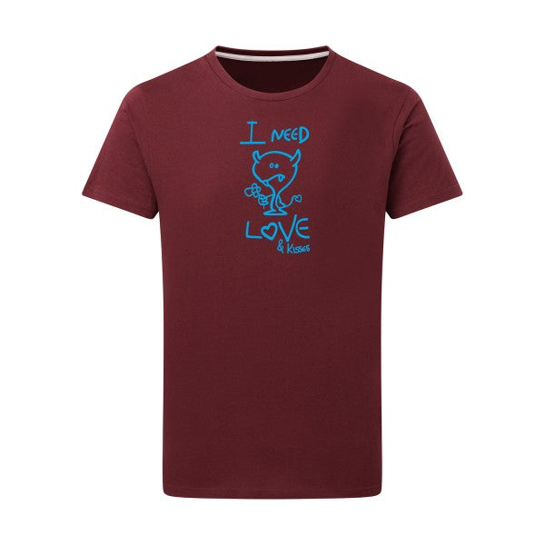 LOVER - Flex bleu clair Tshirt original Burgundy  2XL