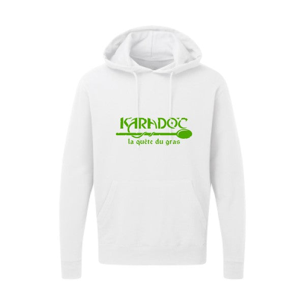 Karadoc Vert pomme |Sweat capuche imprimé homme