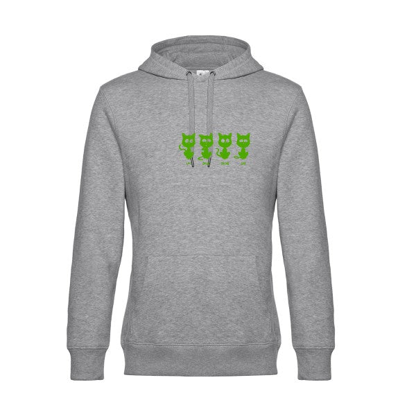 sweat à capuche homme original un deux trois cat