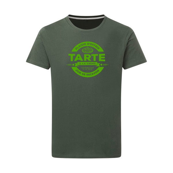 tarte à la crème vert pomme -Flex vert pomme sur T-shirt SG  Thyme  2XL