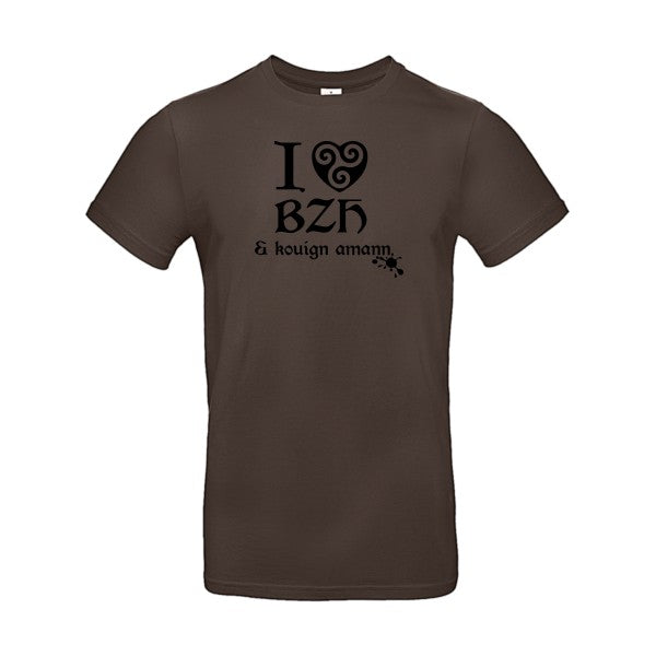 Love BZH & kouignFlex noir- T-shirt E190|Brown||2XL