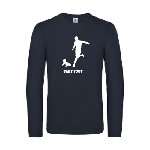 baby foot - t shirt- manches- longues- original- humour- Navy impression Face