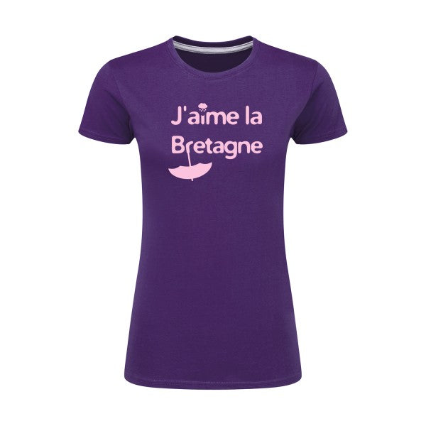 J'aime la Bretagne |Rose |T shirt original femme|SG